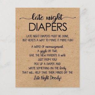 Diapeurs nocturnes imprimables, Baby shower rustiq