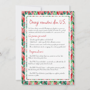 Diaspora américaine Invitation Masa de Craciun