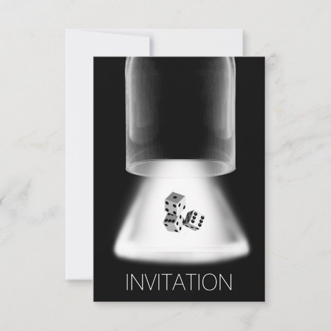 Dice Night Boys Night Out Invitation (Devant)
