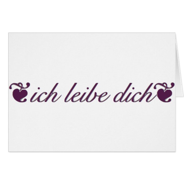 dich de liebe d'ich (Devant horizontal)