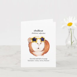 Dictionnaire amusant Guinée Pig Carte de voeux