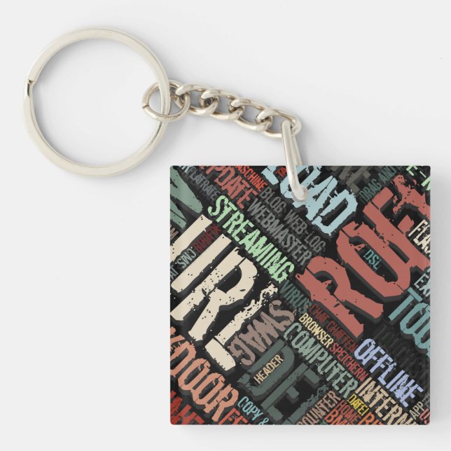 Dictionnaire informatique en porte-clés de couleur (Devant)