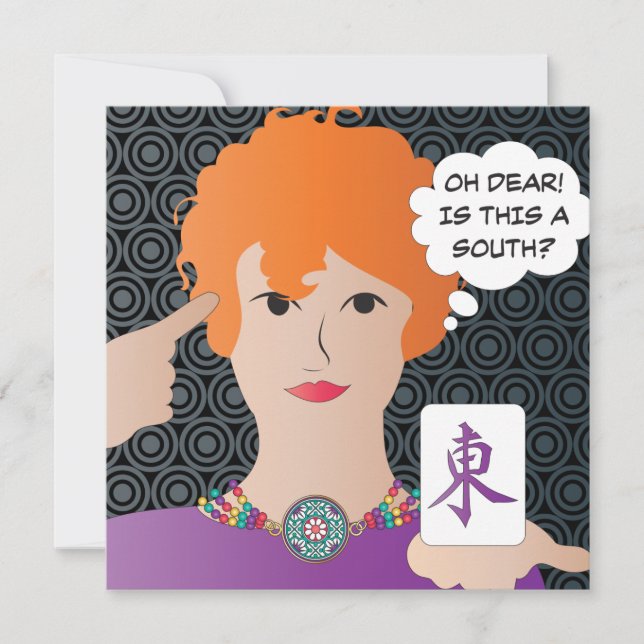 Dictons de Mah Jongg Vents Carte plate (Devant)