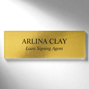 D'identification Badge de nom d'agent de signature de prêt de luxe