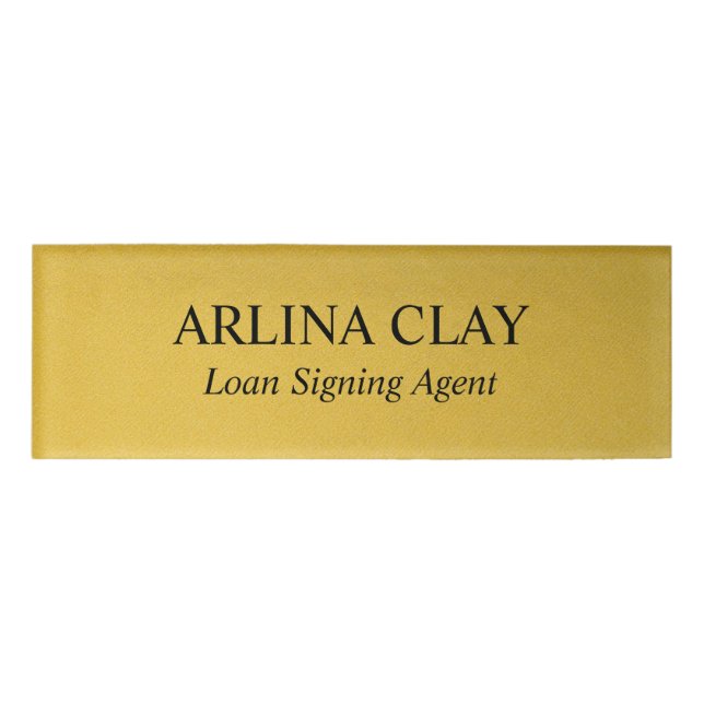 D'identification Badge de nom d'agent de signature de prêt notaire  (Devant)