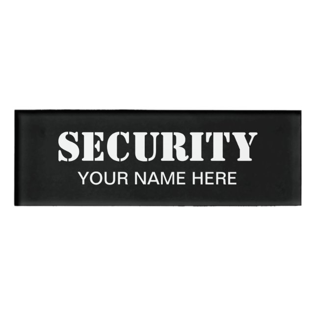 D'identification Badge de nom de sécurité pour garde de sécurité (Devant)