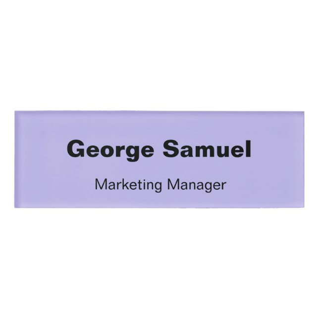 D'identification Badge de nom d'employé pour entreprise simple (Devant)