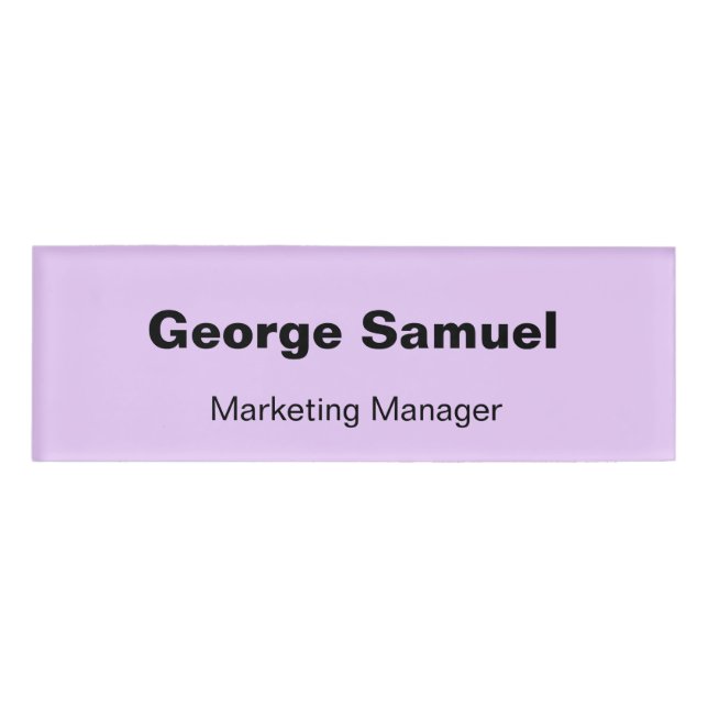 D'identification Badge de nom d'employé pour entreprise simple (Devant)