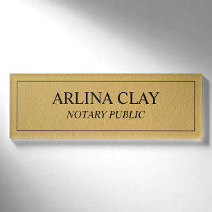 D'identification Badge de notaire public or texture luxe