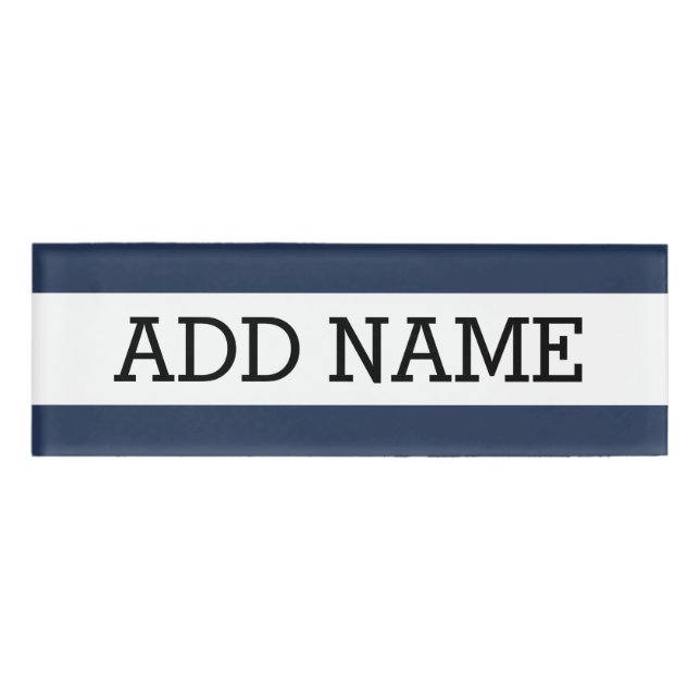 D'identification Badge Employé - Navy avec Personnalisation (Devant)