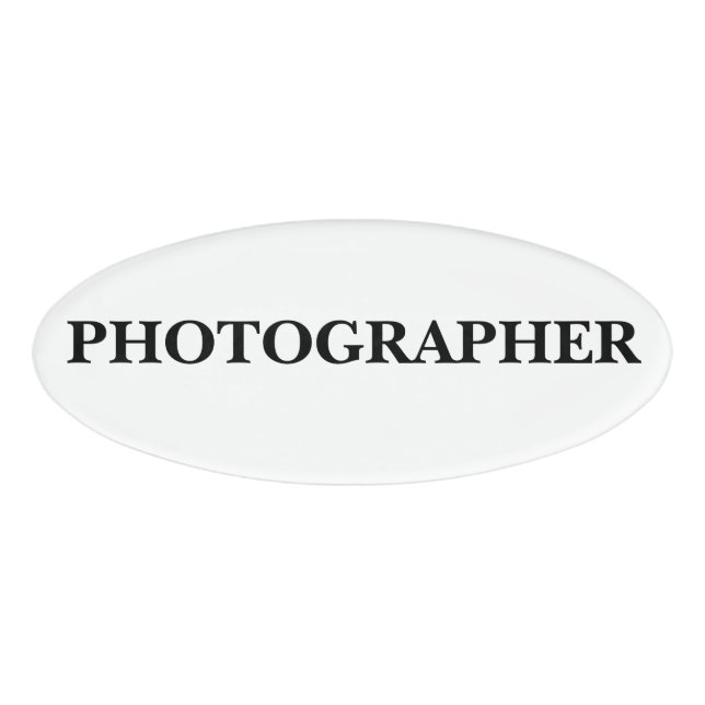 D'identification Badge Magnétique - Photographe (Devant)