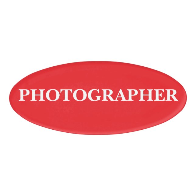 D'identification Badge Magnétique - Photographe (Devant)
