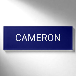 D'identification Badge magnétique professionnel en acrylique bleu