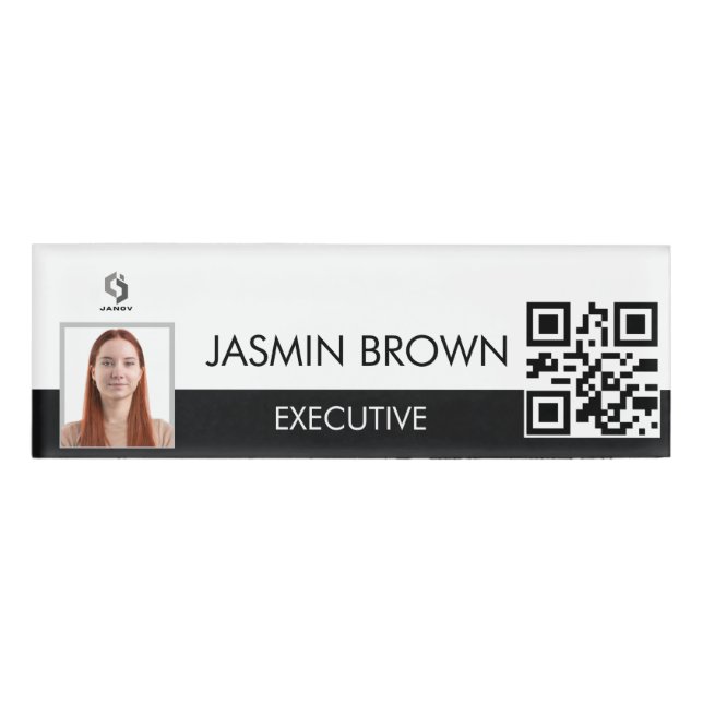 D'identification Badge nominatif & Code QR personnalisé Carte nomin (Devant)