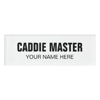 D'identification Étiquette de badge de nom de maître de caddie pour