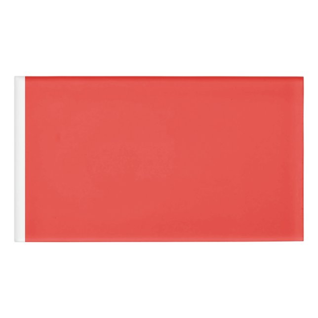 D'identification Étiquette nominative | Badge rouge gras – Identité (Devant)