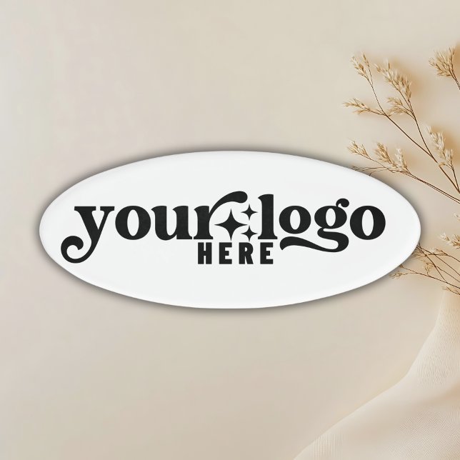 D'identification Étiquette ovale de badge d'entreprise avec logo pe (Custom Company Logo Business Oval Badge Tag)