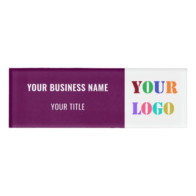 D'identification Exemple de badge d'information de logo d'entrepris (Devant)