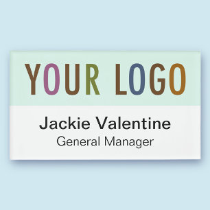 D'identification Grand acrylique Nom magnétique Badge Société Logo