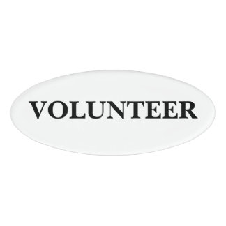 D'identification Magnetic Badge - Volunteer