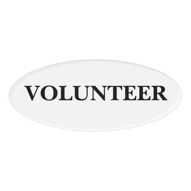 D'identification Magnetic Badge - Volunteer (Devant)