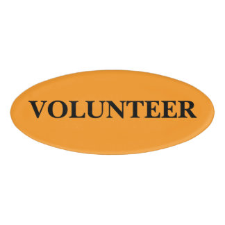 D'identification Magnetic Badge - Volunteer