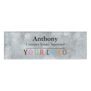 D'identification Nom Badge Magnet Custom Logo Personnel Employé Gra