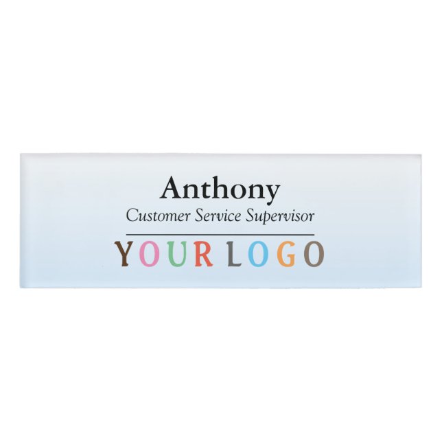 D'identification Nom Badge Magnet Custom Logo Personnel Employé Gra (Devant)