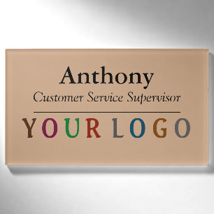 D'identification Nom Badge Magnet Custom Logo Personnel Employé Gra