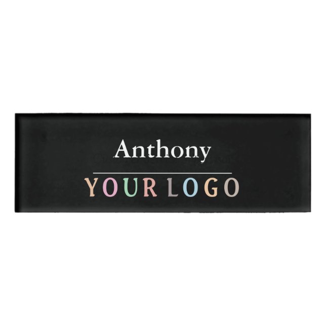 D'identification Nom Badge Magnet Custom Logo Personnel Employé Gra (Devant)