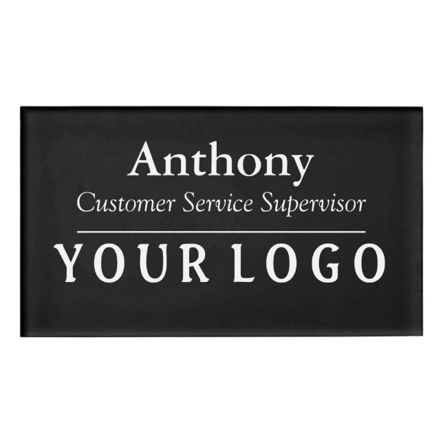 D'identification Nom Badge Magnet Custom Logo Personnel Employé Gra (Devant)