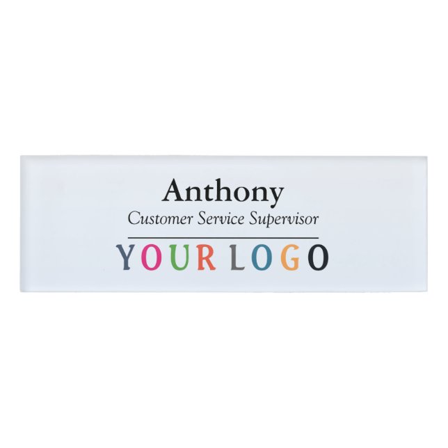D'identification Nom Badge Magnet Custom Logo Personnel Employé Gra (Devant)