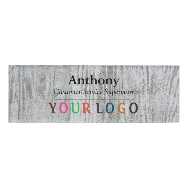 D'identification Nom Badge Magnet Custom Logo Personnel Employé Gra (Devant)