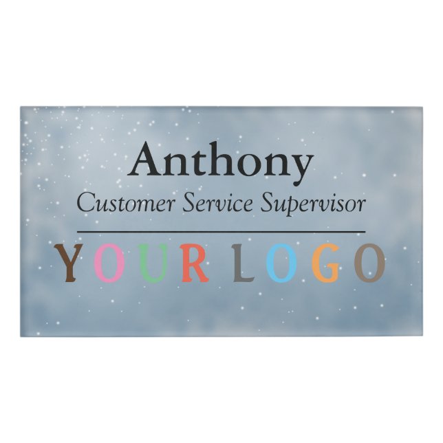 D'identification Nom Badge Magnet Custom Logo Personnel Employé Gra (Devant)