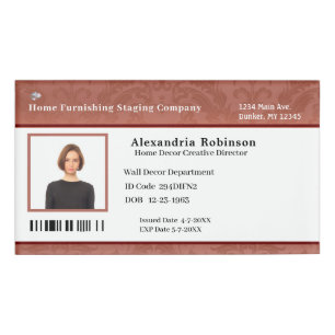 D'identification Nom moderne Balise Badge Personnel personnalisé
