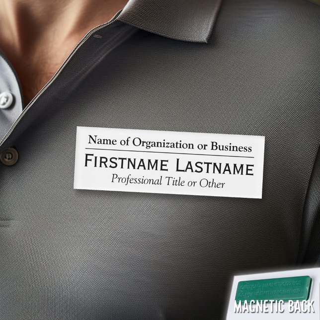 D'identification Nom personnalisé Badge - Nom de l'organisation ou  (Custom Nametag)