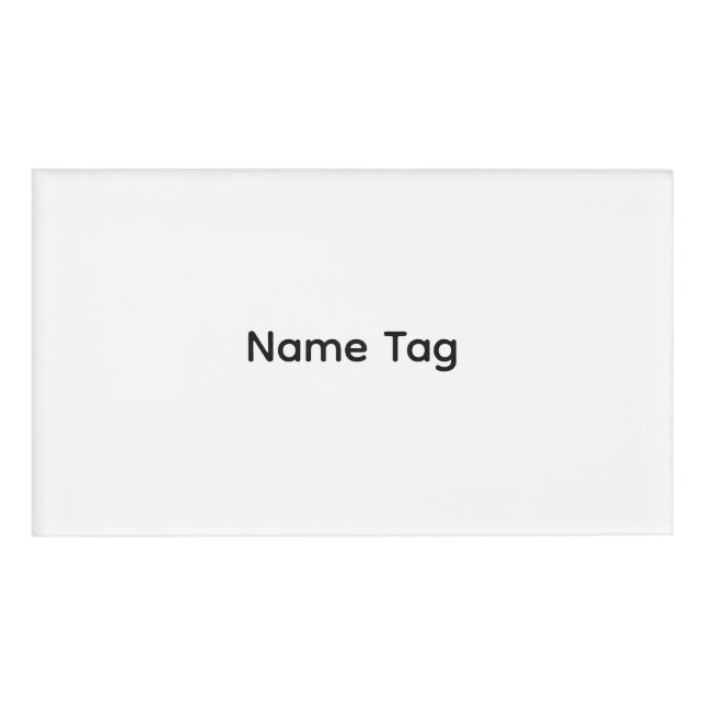 D'identification Simple Personnalisé | Badge Nom (Devant)
