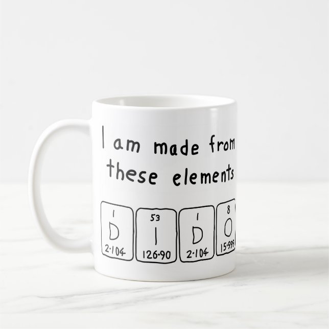 Dido nom de table périodique mug (Gauche)