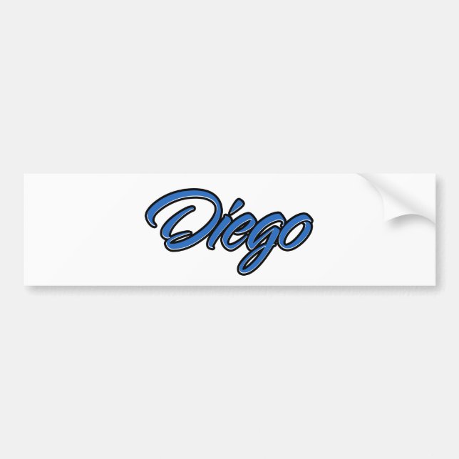 Diego Name Blue Autocollants (Devant)