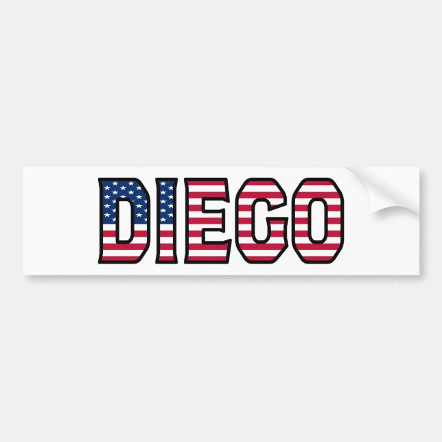 Diego Nom Vorname USA Aufkleber Sticker Auto (Devant)