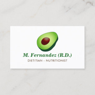 Diététiste nutritionniste carte de visite logo avo