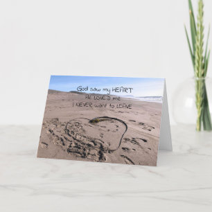 Dieu a vu mon cœur Carte de baptême d'adulte