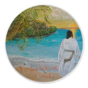 "Dieu Aimait Tant Le Monde..." Bouton de porte