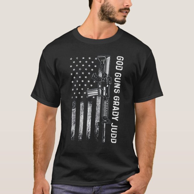 Dieu Armes Grady Judd Américain Drapeau T-shirt (Devant)