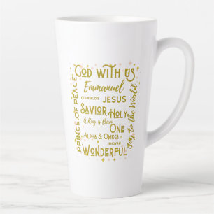 Dieu avec nous Latte Mug avec les noms de Jésus