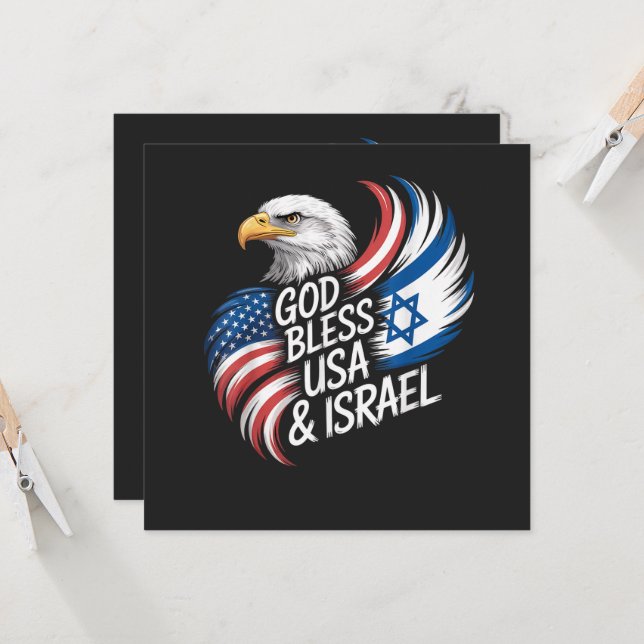 Dieu bénisse Israël USA (Devant/Arrière en situation)
