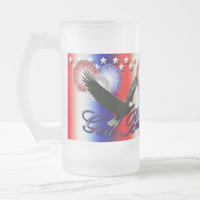 Dieu bénisse l'Amérique 4 juillet Mug (Gauche)