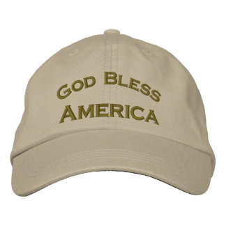 Dieu bénisse l'Amérique brodée Casquette patriotiq