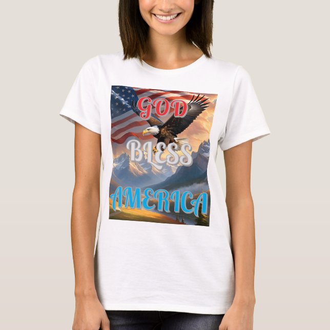 DIEU BÉNISSE L'AMÉRIQUE TSHIRT (Devant)