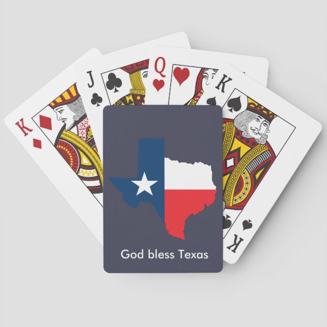 Dieu bénissent des cartes de jeu du Texas (dos)